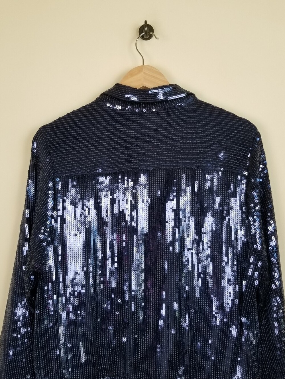 Free People Sophie Sequin Mini Dress Shirtdress Size XL - Picture 6 of 9